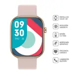Smartwatch Cuadrado JD Venecia Gold Llamadas Bluetooth 1.96" 