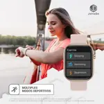 Smartwatch Cuadrado JD Venecia Gold Llamadas Bluetooth 1.96" 