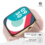Smartwatch Cuadrado JD Venecia Gold Llamadas Bluetooth 1.96" 