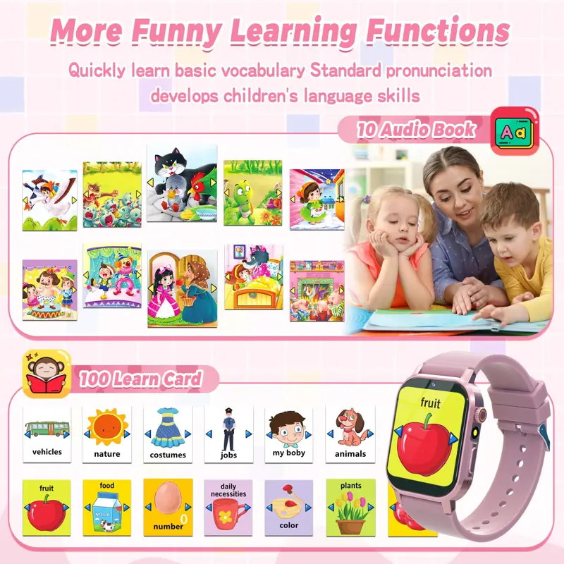 Smartwatch Infantil Phyulls D12 Pantalla Táctil LCD 1.69 Pulgadas 256 MB RAM 512 MB