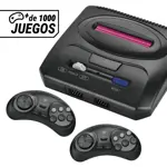 Consola Super Mini Drive Level Up joysticks inalámbricos 1000 juegos Retro