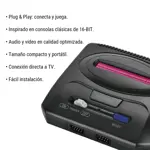 Consola Super Mini Drive Level Up joysticks inalámbricos 1000 juegos Retro