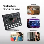 Consola de Sonido Waggs Portatil Efectos Streaming Grabación