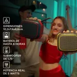 Parlante Zing 5W Bluetooth - Stromberg Connect, 6hs Batería, Aux, Gris