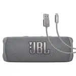 Altavoz Bluetooth JBL Flip 6 gris con cable Case Logic de 6 pies