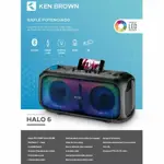 Parlante portátil potenciado Ken Brown Halo 6