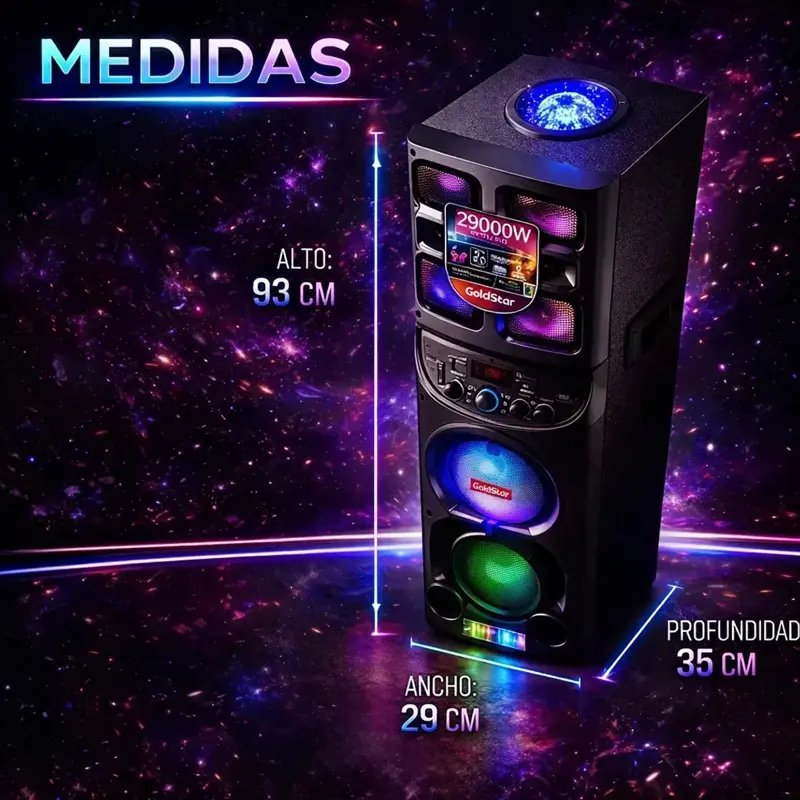 Torre de sonido Goldstar Led Karaoke Bluetooth GLD 2310CL