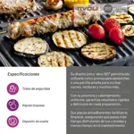 Parrilla Grill Doble 2000w Tivoli - Apertura 180 Grado