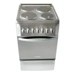 Cocina eléctrica Domec CEF5, ancho 50 cms., acero inoxidable, tapa cristal