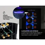 Cava De Vinos Ziyen Capacidad 6 Botellas Refrigeración Iluminación Interior LED