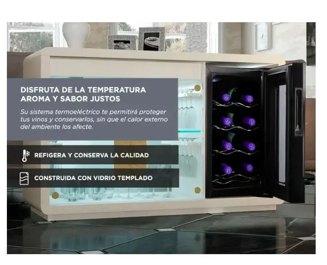 Cava De Vino Coolfroz WCTE0008 8 Botellas + Sacacorchos Automático Gadnic