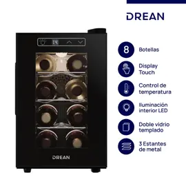 Cava De Vino Para 8 Botellas Negro  Cvdr08cn0