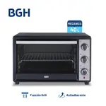 Horno Eléctrico BGH Mecánico con Antiadherente Negro 40L