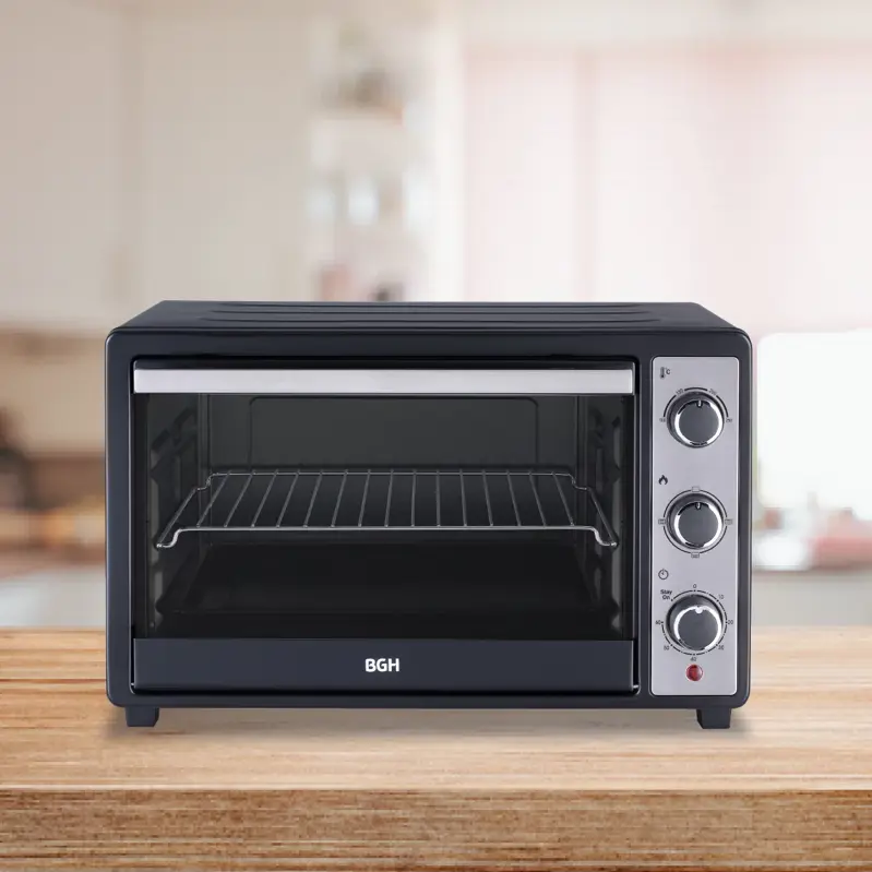 Horno Eléctrico BGH Mecánico con Antiadherente Negro 40L