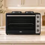 Horno Eléctrico BGH Mecánico con Anafe Antiadherente Negro 64L