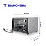 Horno Eléctrico Tramontina Glass Cook Negro 25L