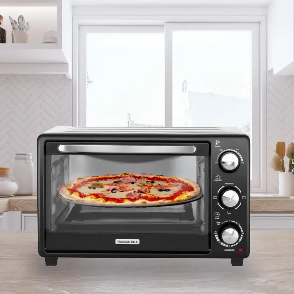 Horno Eléctrico Tramontina Glass Cook Negro 25L
