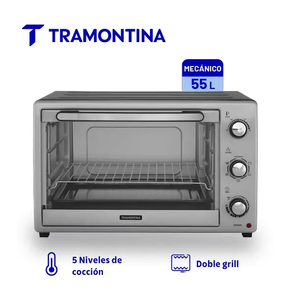 Horno Eléctrico Tramontina Silver Cook 55L