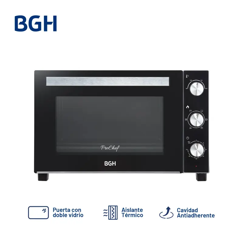 Horno Eléctrico BGH ProChef Mecánico Premium Negro 55L