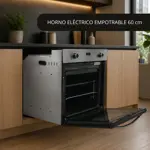 Horno Electrico Empotrable Niviko 60 Litros 60cm 5 Funciones