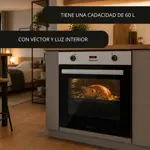 Horno Electrico Empotrable Niviko 60 Litros 60cm 5 Funciones