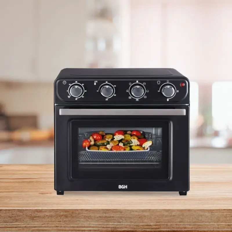 Horno Electrico BGH Mecanico Negro Air 30Lts C/Airfryer Spiedo BHE30FN25T