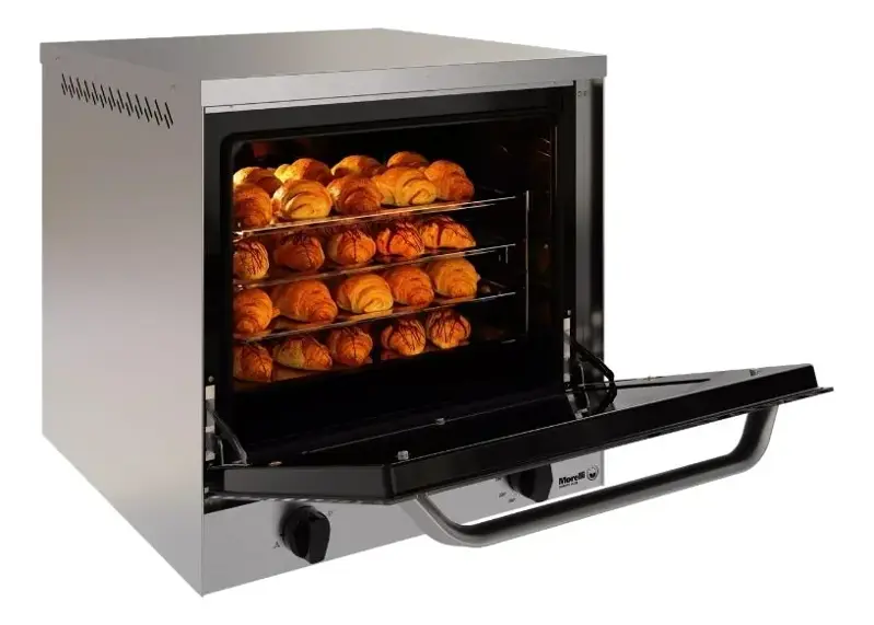 Combo Morelli Horno Electrico Dorato Y Anafe Vetro 4 H