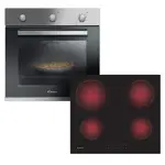 Horno Eléctrico Candy FCP602X y Anafe Vitrocerámico CH64CCB 60cm