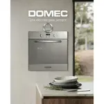 Horno eléctrico Domec HEX18R, reloj digital, acero inoxidable