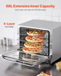 Horno Tostador Eléctrico Comercial 66 L 2800 W Vevor