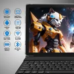 Tableta TOOTON 2024 2 en 1 Android de 10,1 pulgadas, 128 GB +1 TB, 5G WiFi