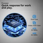 Tableta TOOTON 2024 2 en 1 Android de 10,1 pulgadas, 128 GB +1 TB, 5G WiFi