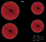 Anafe Eléctrico 6200 W AKT8090L 4 Hornallas WHIRLPOOL