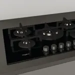 Anafe Whirlpool a gas Vidrio Templado 73 cm