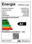 Anafe A Gas Longvie A6600RG Grafito Rejillas De Ventilación