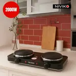 Anafe Electrico Niviko Cocina 2 Hornallas 2000w Negro