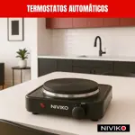 Anafe Electrico Niviko Cocina 1 Hornallas 1000w Negro