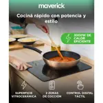 Anafe Vitrocerámico Maverick INDU60 Empotrable 2 Hornallas 3000W