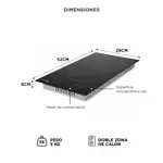 Anafe Vitrocerámico Maverick INDU60 Empotrable 2 Hornallas 3000W