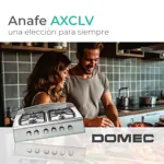 Anafe Domec AXCLV, multigas, 4 hornallas, acero inoxidable