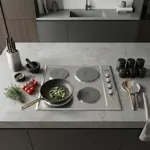 Anafe Domec AEXG, eléctrico, 4 hornallas, acero inoxidable