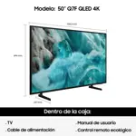 Smart TV QLED QN50Q7FAAGCZB - 50" 4K UHD, HDR10+, OTS Lite, 3 HDMI, Negro