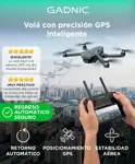 Drone GADNIC Airtrack Pro Control Remoto GPS 800m Pantalla 45 Retorno Automatico