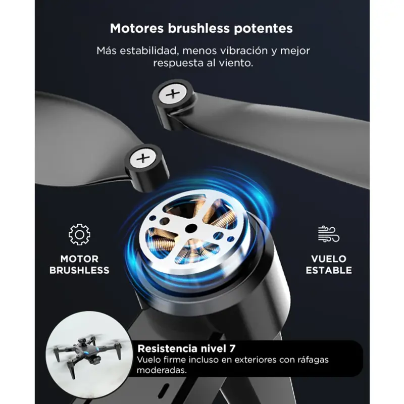Dron Gadnic Sin Escobillas 4K Alcance 1 Km Doble Camara Wifi 5G