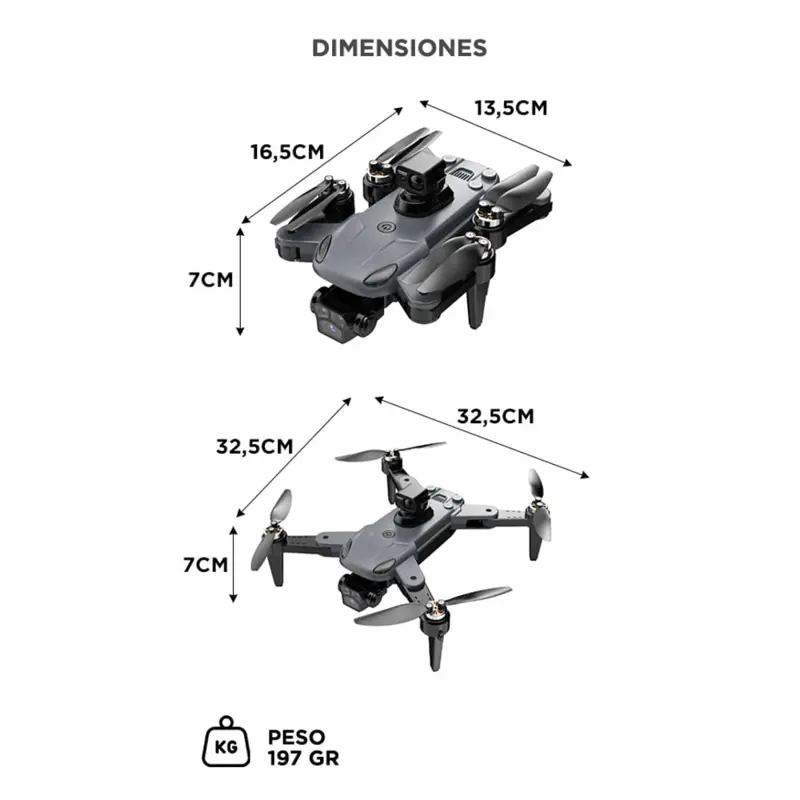 Dron Gadnic Sin Escobillas 4K Alcance 1 Km Doble Camara Wifi 5G