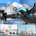 Drone REDRIE JY02 con cámara 1080P para principiantes con 2 baterías