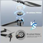 Drone PLEGBLE PL516 con cámara 4K, motor sin escobillas para niños