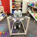 Pizarra Infantil Mesa Pupitre De Dibujo Melamina Con Silla Blanco