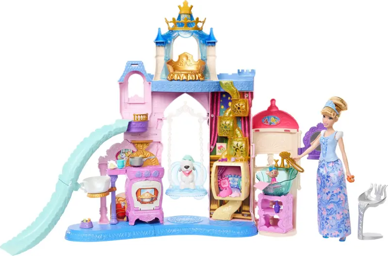 Mattel Disney Princess Castillo de Mascotas Playset con Muñeca