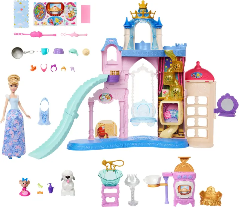 Mattel Disney Princess Castillo de Mascotas Playset con Muñeca